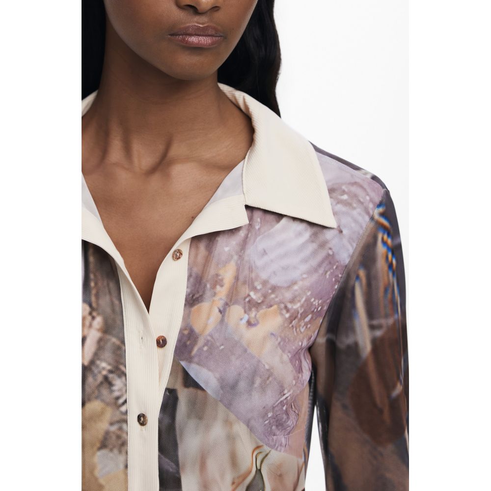 Desigual Beige Polyester Women Shirt