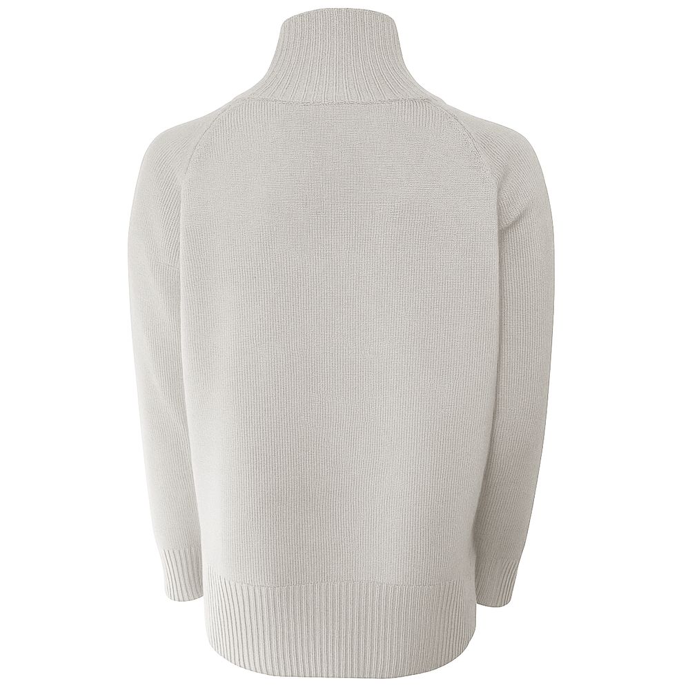 Emilio Romanelli Beige Cashmere Women Sweater Turtleneck