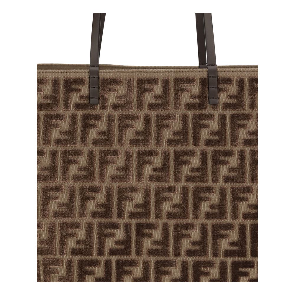 Fendi Brown Fabric Shoulder Bag