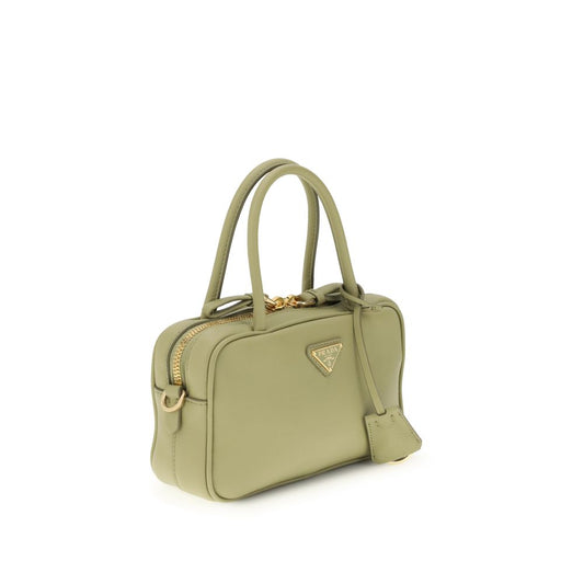 Prada Green Calf Leather Bos Taurus Handbag