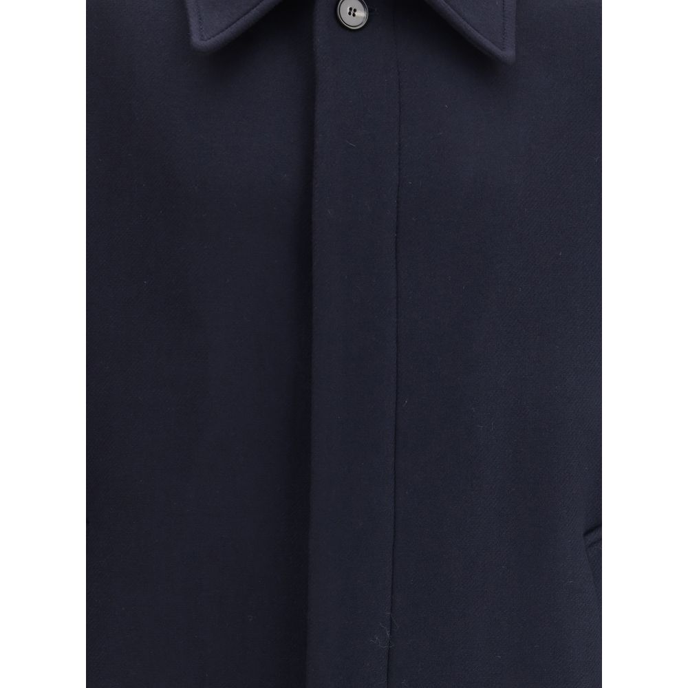 Sunflower Blue Fleece Wool Coat Mens Jacket