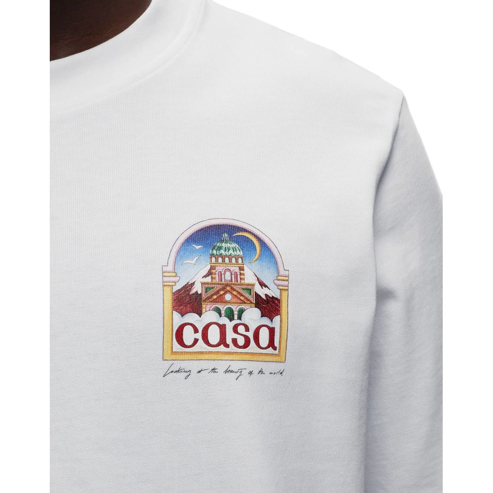 Casablanca White Cotton T-Shirt Mens T-Shirt