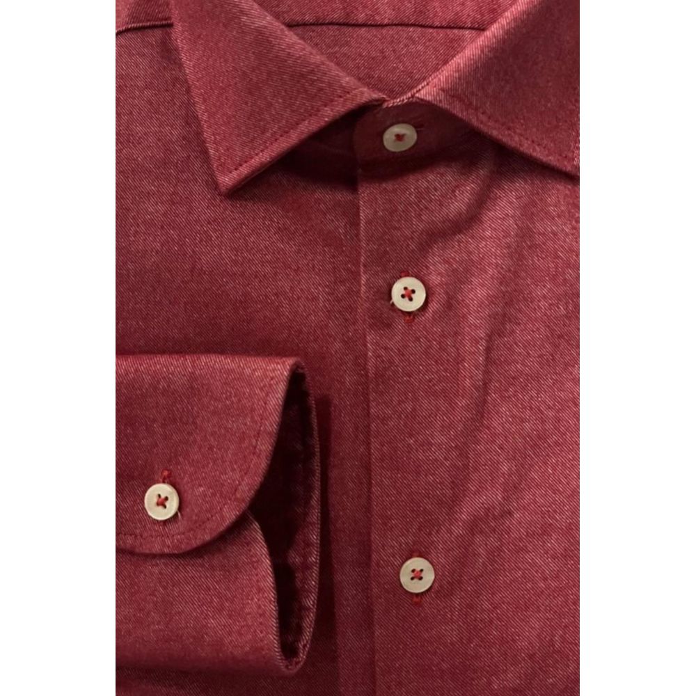 Baldinini Trend Red Cotton Shirt