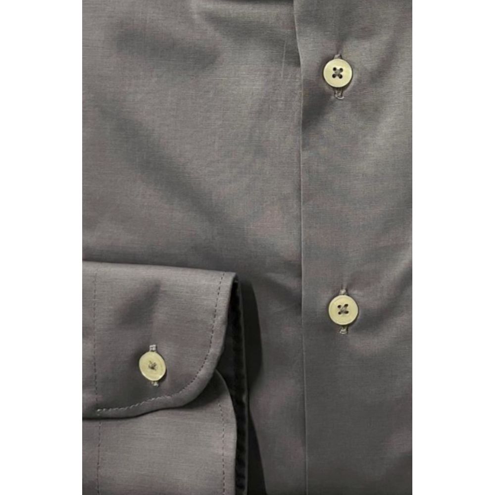 Baldinini Trend Gray Cotton Shirt