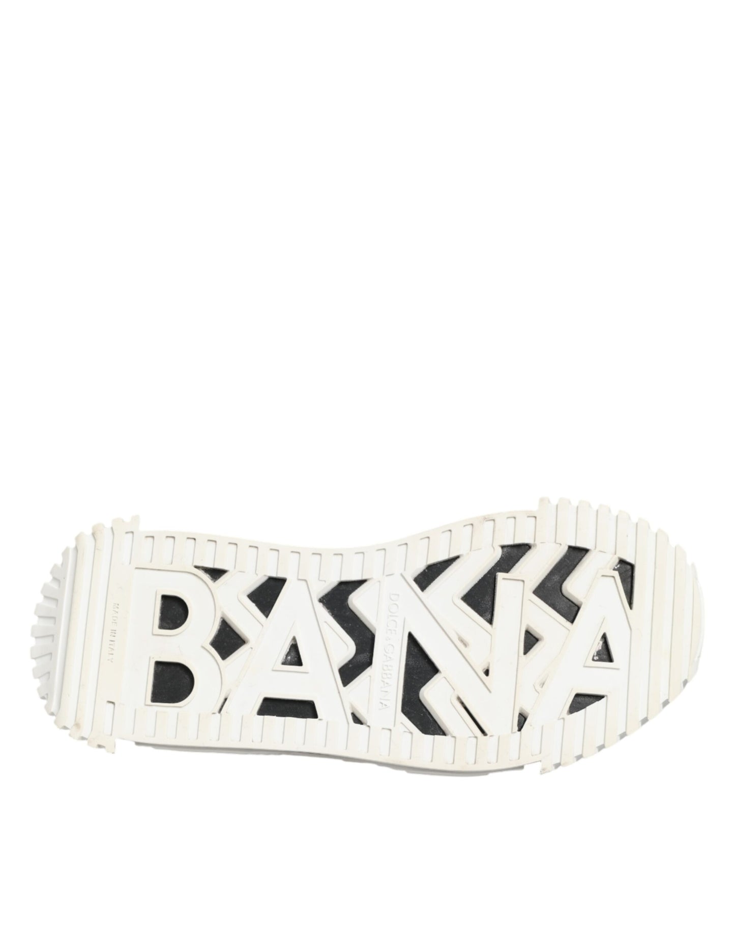 Dolce & Gabbana White Black Leather NS1 Sneaker Shoes