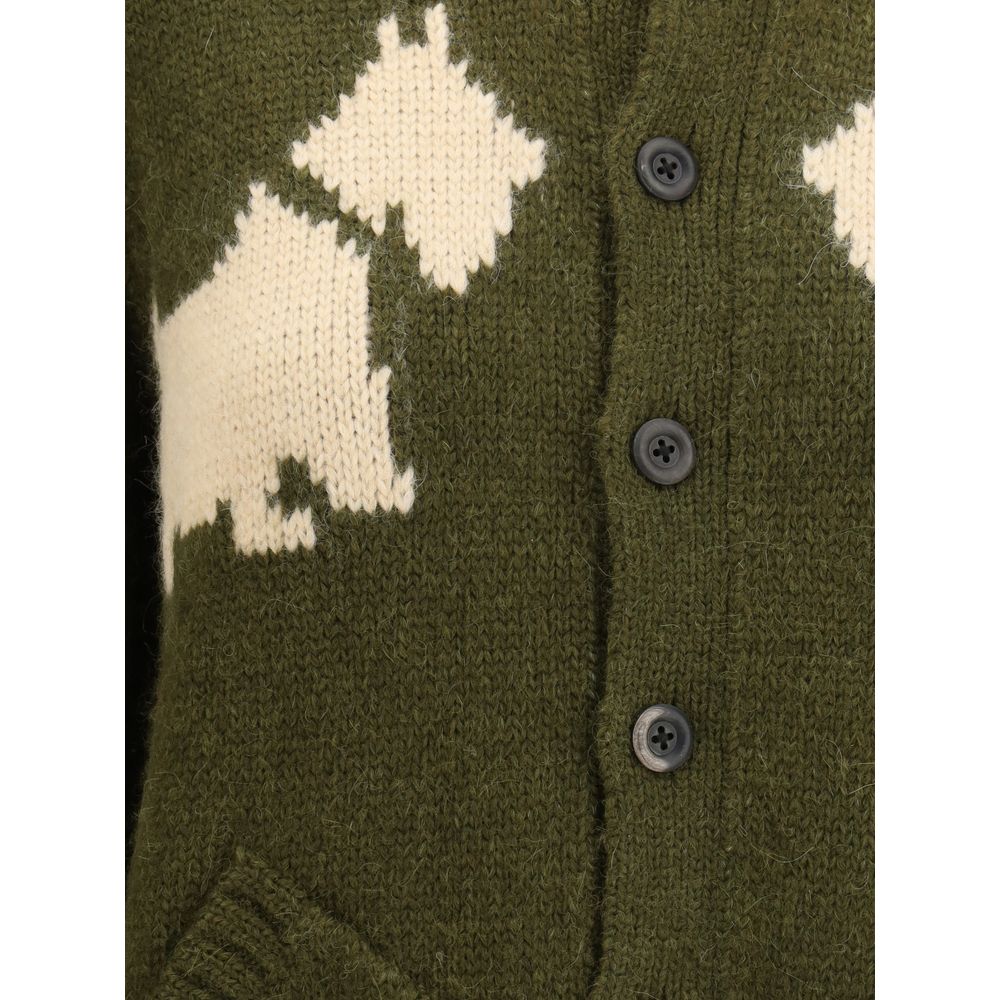 Baziszt Bicolor Alpaca Vicugna Pacos Cardigan