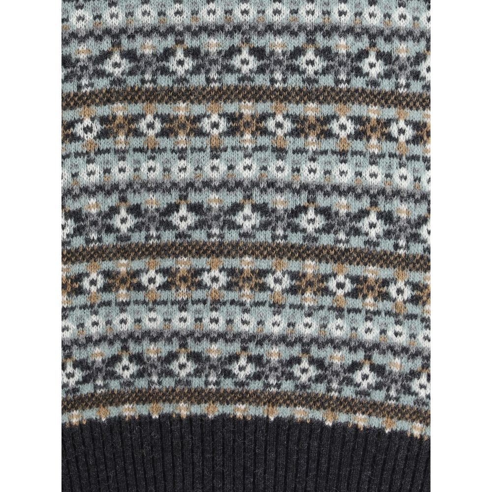 Brooksfield Multicolor Wool Sweatshirt Mens Sweater