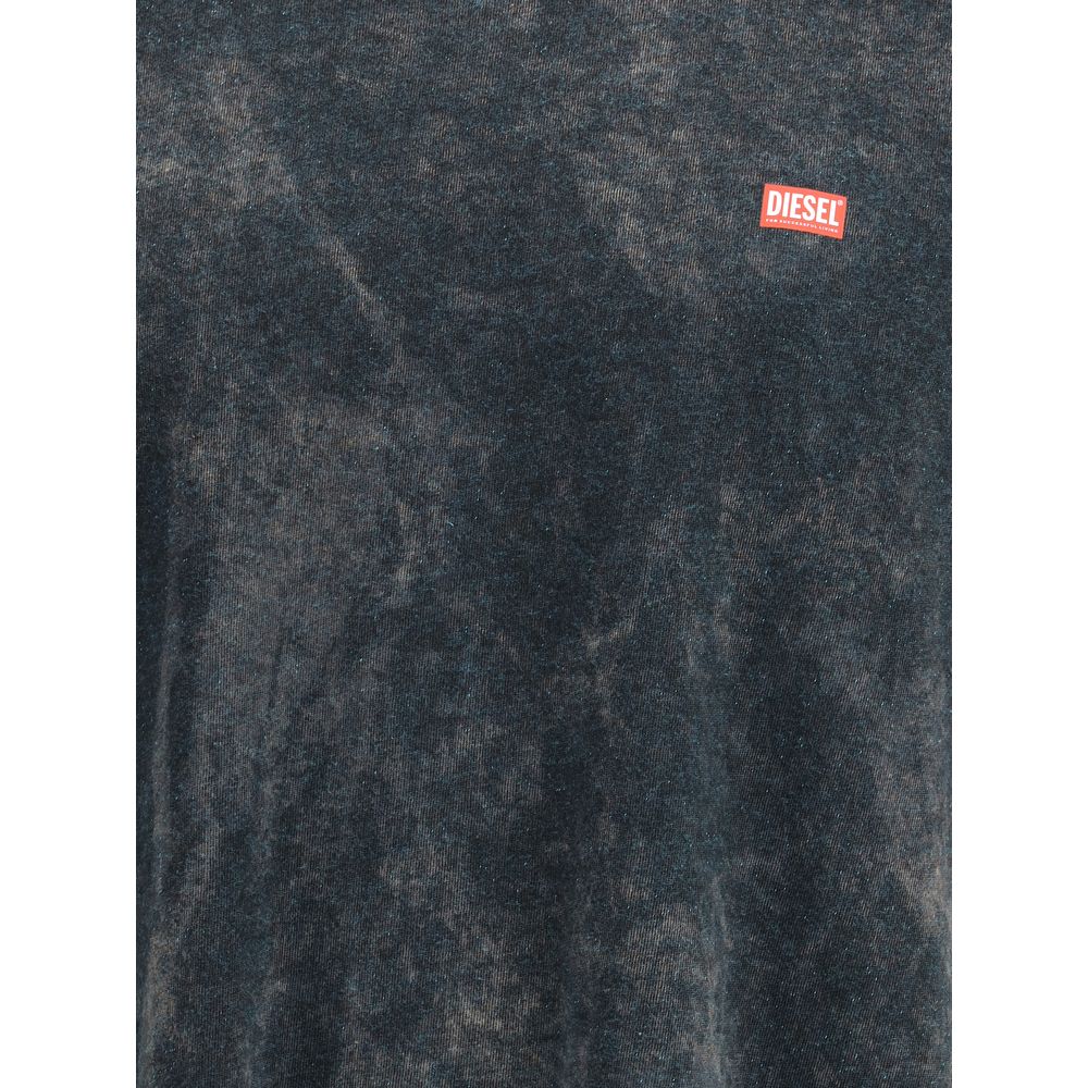 Diesel Black Cotton T-Shirt Mens T-Shirt