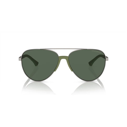 Emporio Armani Gray Metal Sunglasses