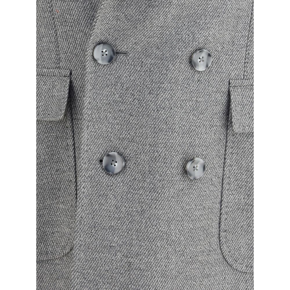 Gi Capri Gray Fleece Wool Coat Mens Jacket