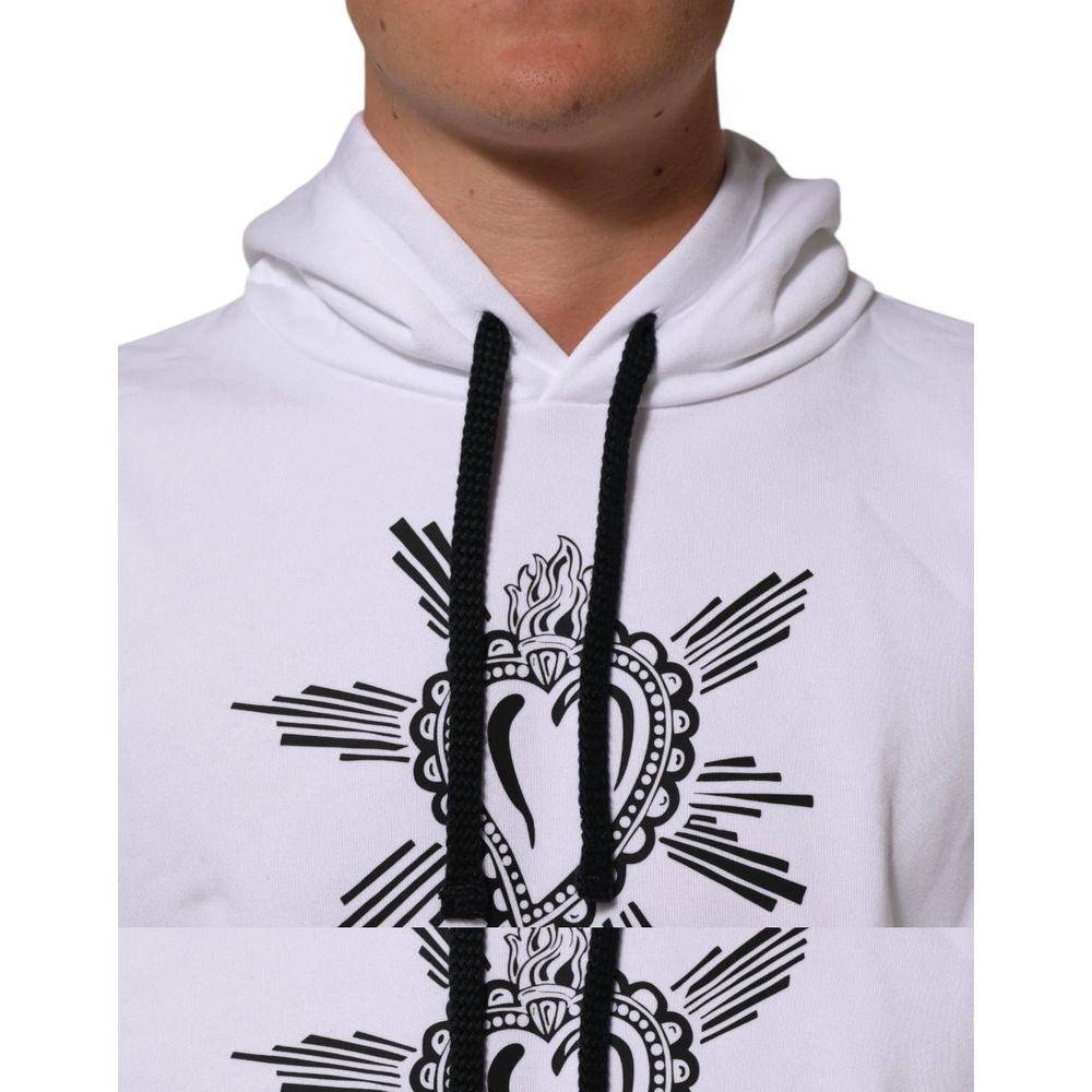 Dolce & Gabbana White Cotton Sweatshirt Mens Sweater