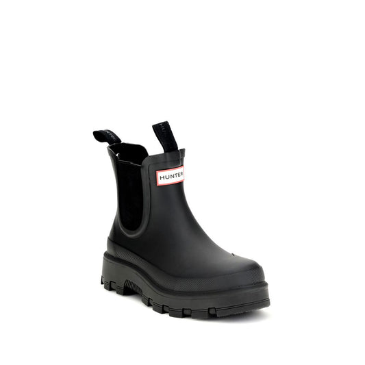Hunter Black Rubber Chelsea Boots