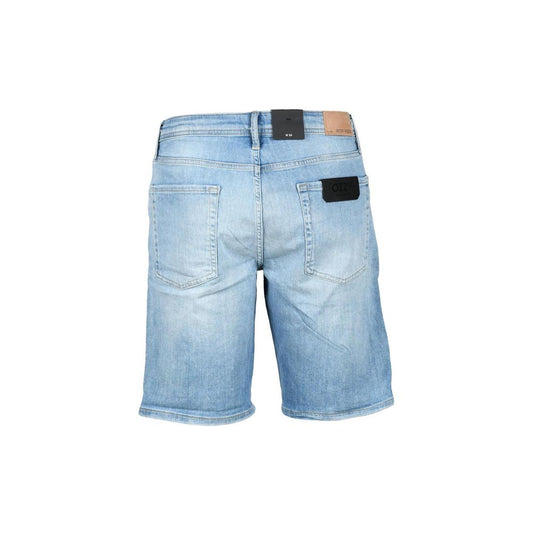 Antony Morato Blue Cotton Bermuda Shorts Mens Shorts