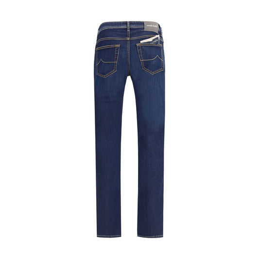 Jacob Cohen Blue Cotton Slim Fit Jeans