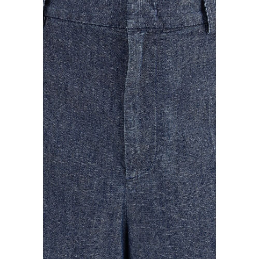 Jil Sander Blue Cotton Bermuda Shorts Mens Shorts