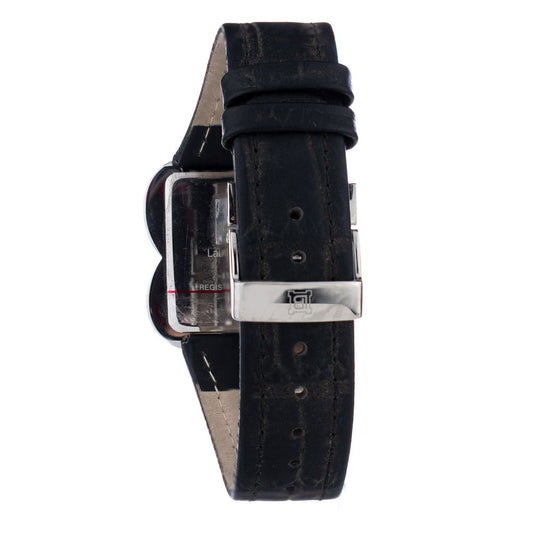 Laura Biagiotti Black Leather Dress Watch