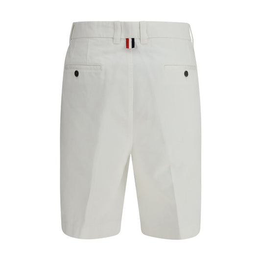 Thom Browne White Polyester Bermuda Shorts Mens Shorts