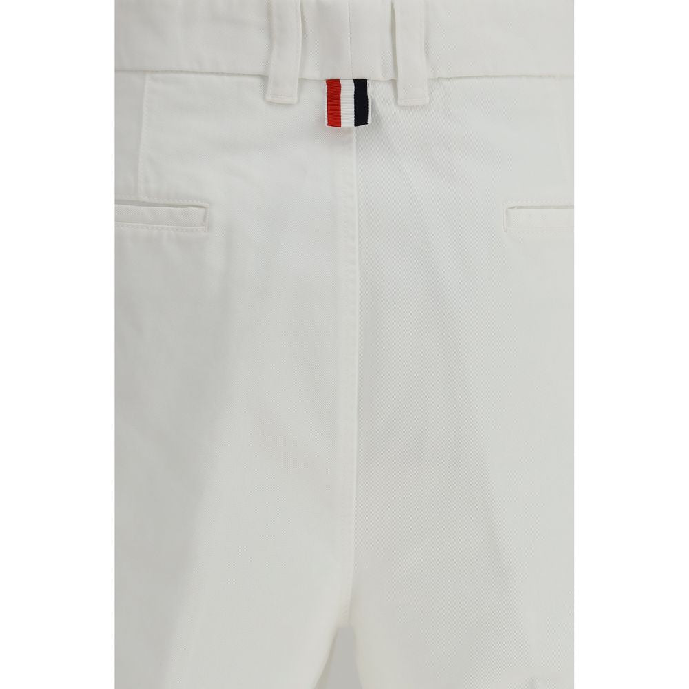 Thom Browne White Polyester Bermuda Shorts Mens Shorts