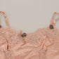 Dolce & Gabbana Elegant Pink Silk Lingerie Top