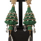 Dolce & Gabbana Enchanting Crystal Christmas Tree Clip-On Earrings