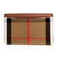 Burberry Hampshire Small House Check Canvas Tan Derby Leather Crossbody Bag