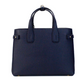Burberry Banner Medium Regency Blue Leather Tote Crossbody Handbag Purse