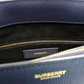 Burberry Banner Medium Regency Blue Leather Tote Crossbody Handbag Purse