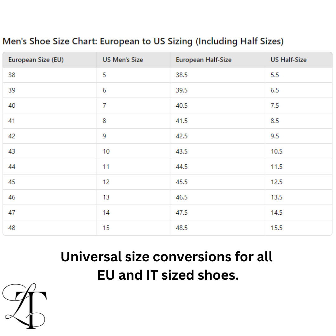 Men's Universal Shoe Size Conversions