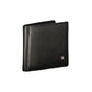 Aeronautica Militare Sleek Black Leather Dual Compartment Wallet