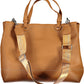 BYBLOS Elegant Two-Tone Brown Handbag with Logo Detail