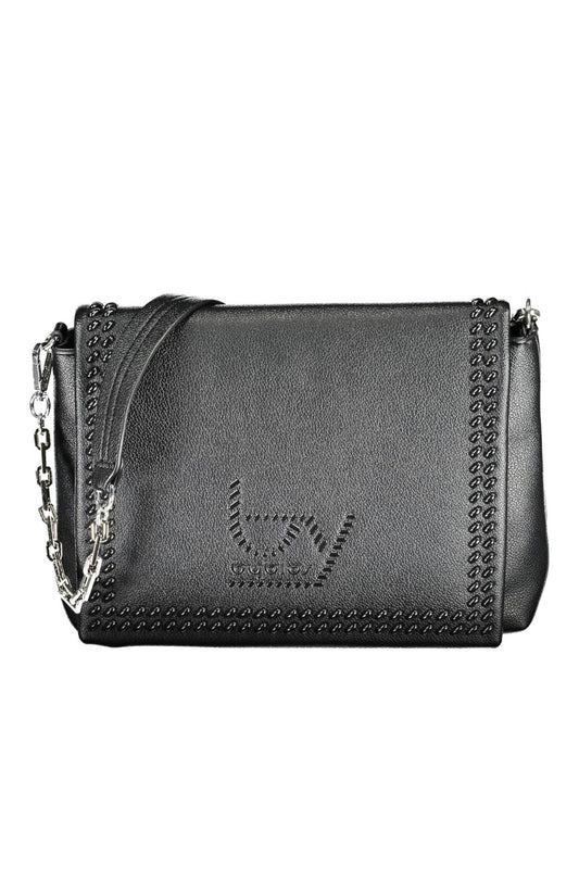 BYBLOS Elegant Chain-Handle Black Shoulder Bag