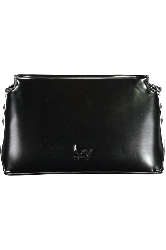 BYBLOS Elegant Black Contrasting Details Shoulder Bag