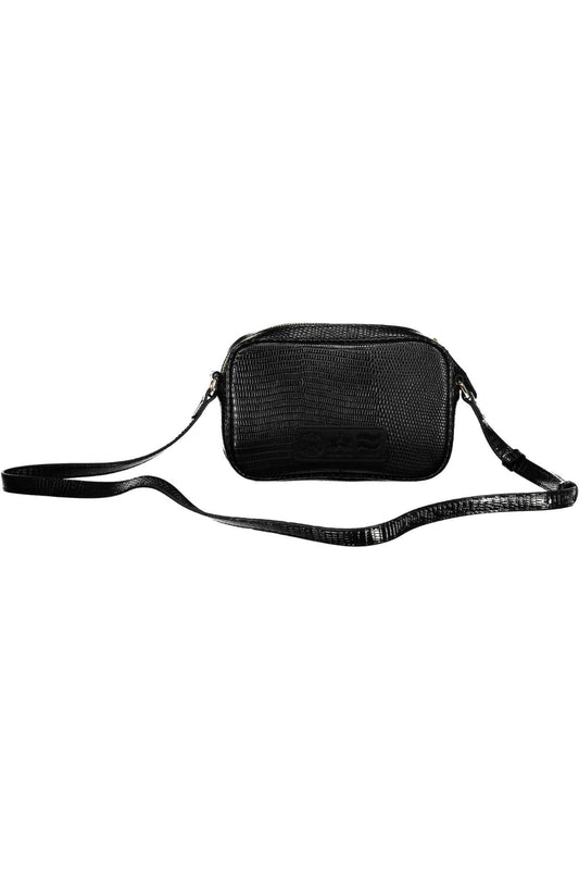 La Martina Sleek Black Shoulder Bag with Contrasting Details