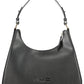 La Martina Elegant Black Leather Shoulder Bag