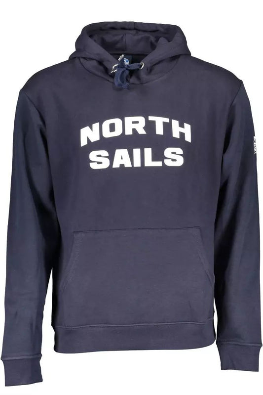 North Sails Blue Hooded Sweatshirt with Graphic Logo
