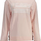 Plein Sport Chic Pink Contrast Detail Sweatshirt