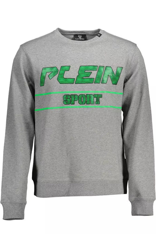 Plein Sport Sophisticated Gray Long-Sleeve Sweatshirt