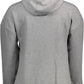 Plein Sport Sleek Gray Hooded Sweatshirt with Bold Accents