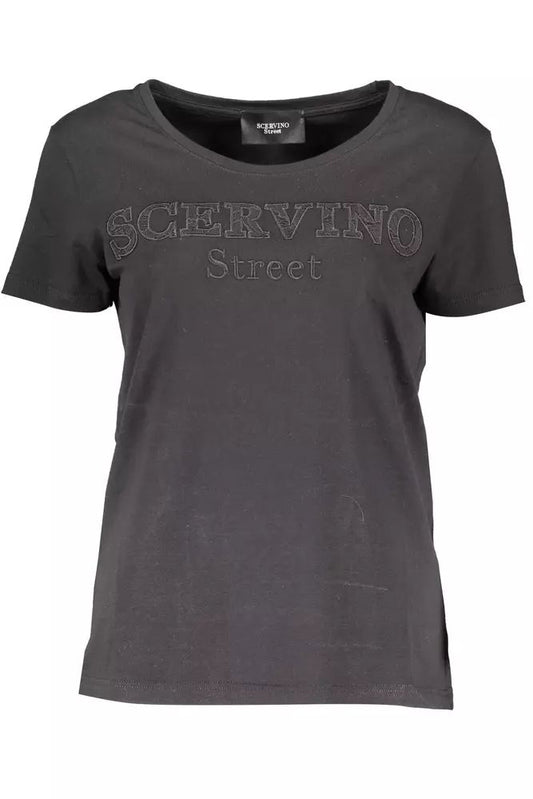 Scervino Street Chic Embroidered Logo Tee with Contrasting Accents