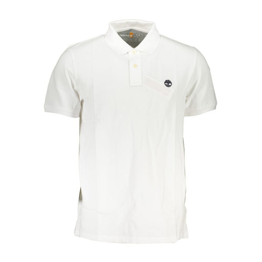 Timberland White Cotton Polo Shirt