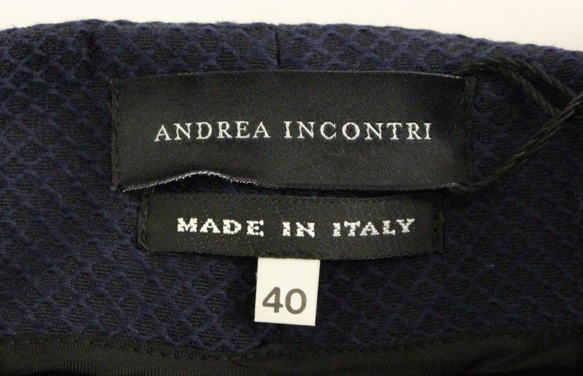 Andrea Incontri Chic Cropped Blue Pants - Exquisite Craftsmanship
