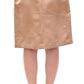 Andrea Incontri Elegant Silk Pleated Knee-Length Skirt