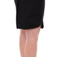 Corrado De Biase Elegant Black Wool-Cotton Blend Skirt