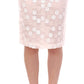 Koonhor Elegant Sequined Pencil Skirt - Pristine White