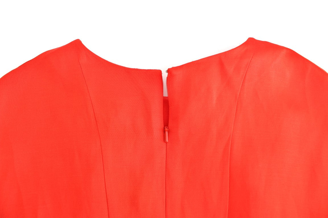 Fyodor Golan Radiant Red Linen Blend Artisan Dress
