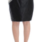 Sachin & Babi Elegant Leather Liza Skirt in Black and Gray