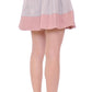 Comeforbreakfast Sleek Pleated Mini Skirt in Pink and Gray