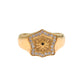 Nialaya Elegant Men's Gold Plated Silver Ring
