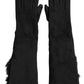 Dolce & Gabbana Elegant Leather Elbow Length Gloves with Fur Trim