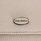 Dolce & Gabbana Sleek White Leather Condom Case Wallet